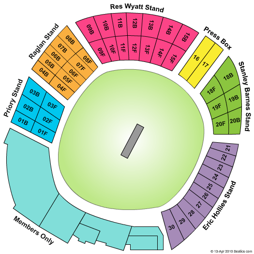 Edgbaston Priory Club Cricket Seating Chart